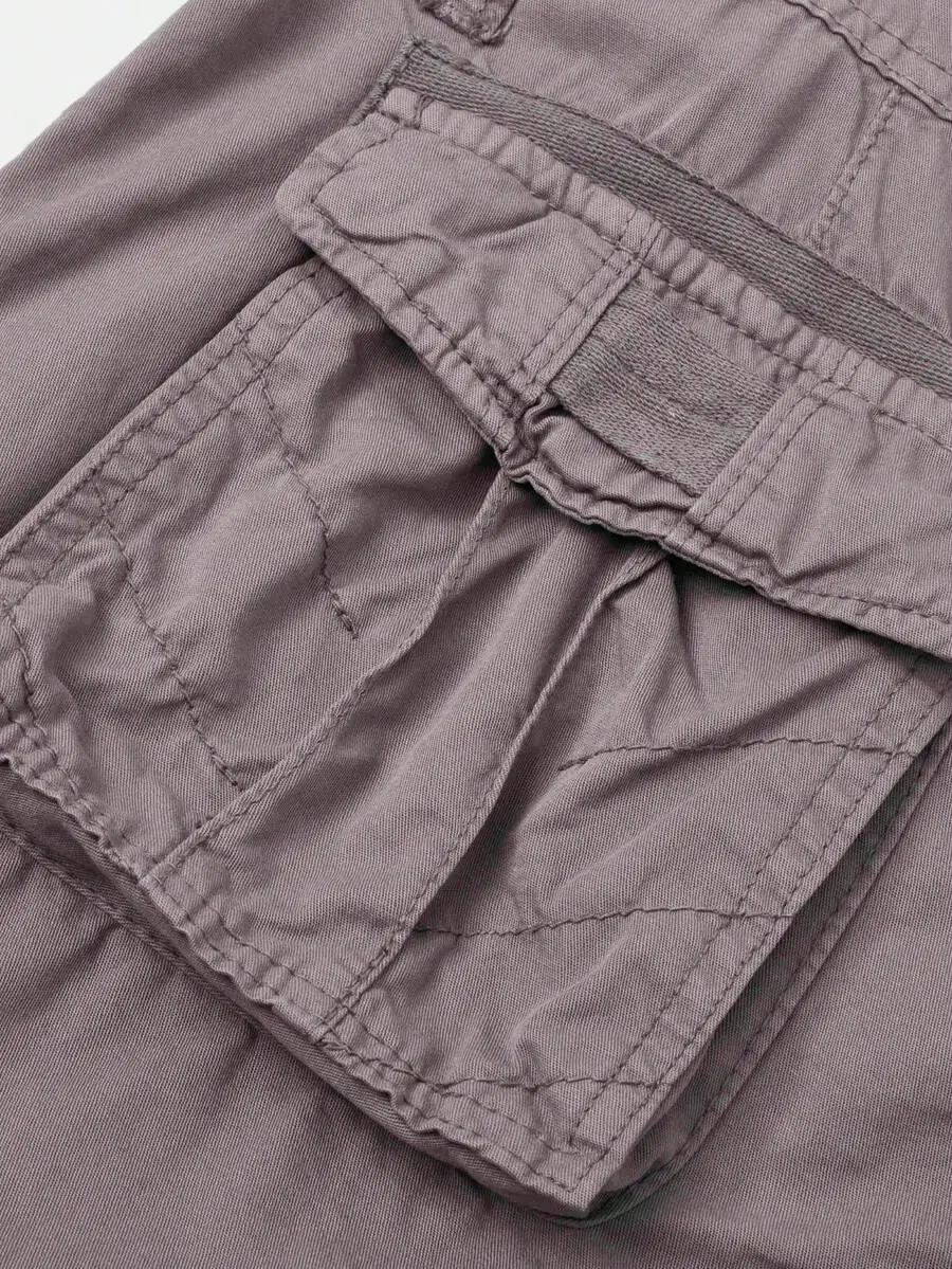 

Men’s Lightweight Cotton Cargo Shorts Featuring Multiple Flap Pockets, Ideal For Casual Wear, Street Style, Travel And Everyday