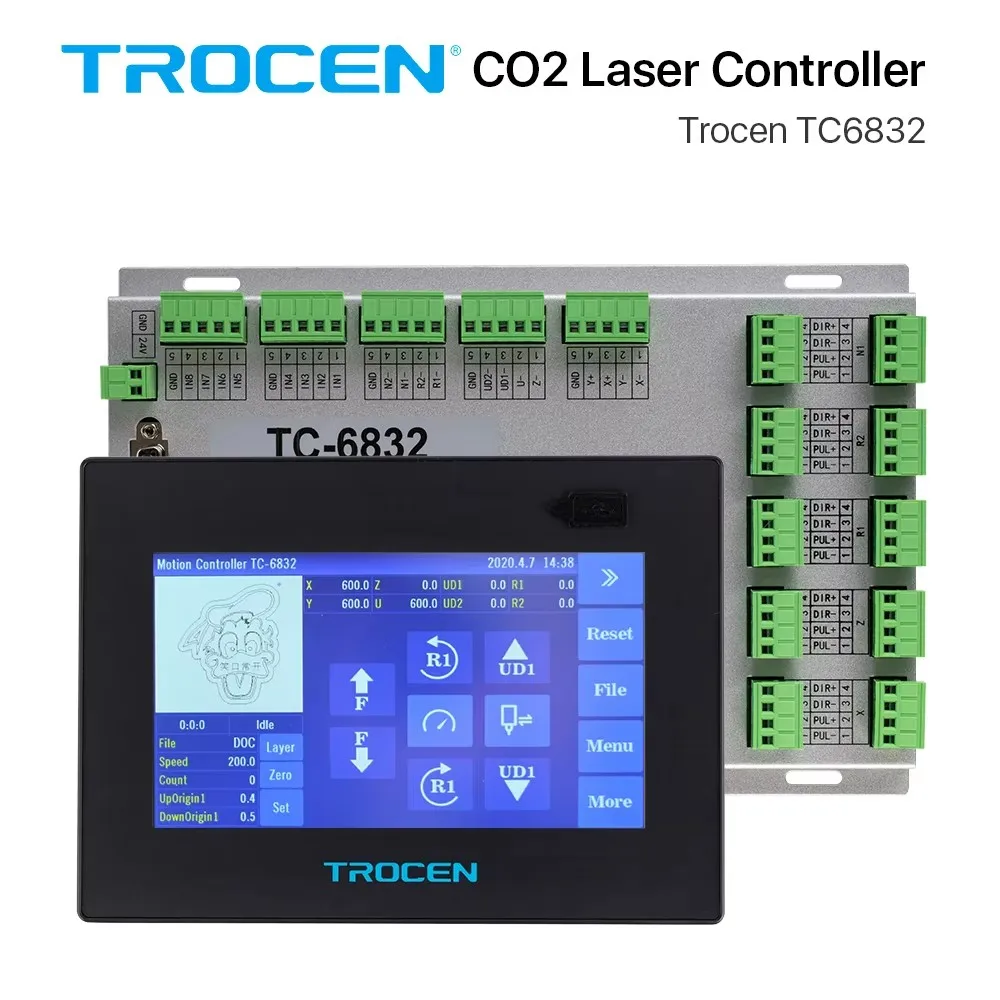 

Trocen TC6832 Vibration Knife Control System For Engraving Machine Control System With Offline Controller,High-Speed DSP 10 Axis