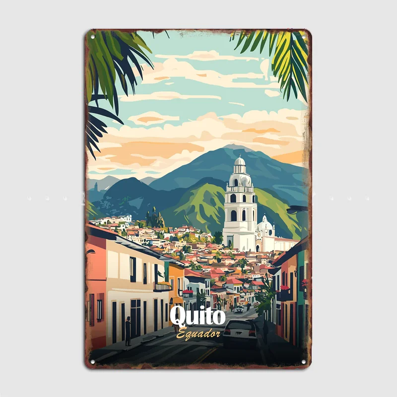 Quito Ecuador City Scenery Poster Metal Sign Room Decor Life Wall Custom Bedroom Indoor Home Wall Decor Posters Room Decoration