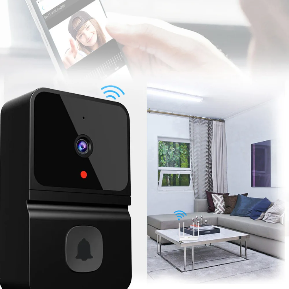 Wireless Video Doorbell WiFi Smart Home Security Camera HD Night Vision Remote Intercom Two Way Audio Door Bell System