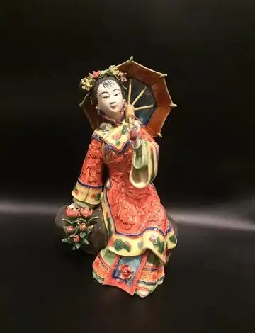 시완 인형, 붉은 저택의 꿈의 고대 캐릭터 마스터, 12 진링 차이 지아 시춘 세라믹 장식품 공예품