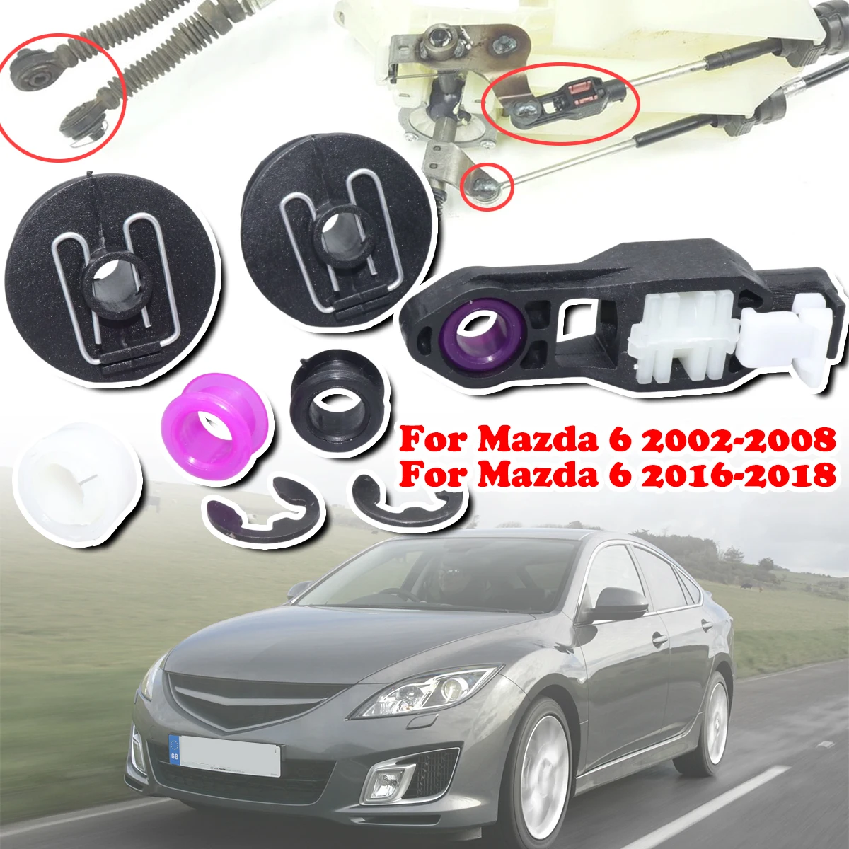 

Комплект для ремонта механической коробки передач Mazda 6: втулка, шарнир, втулка-вкладыш рычага переключения передач для устранения проблем с переключением, запчасти для автомобиля