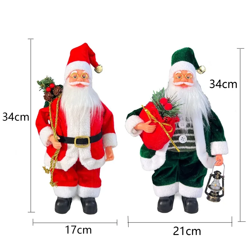 13 Inch Vertical Santa Claus Doll - Soft Plush Christmas Decoration Perfect for Family Gatherings As A Perfect Holiday Gift