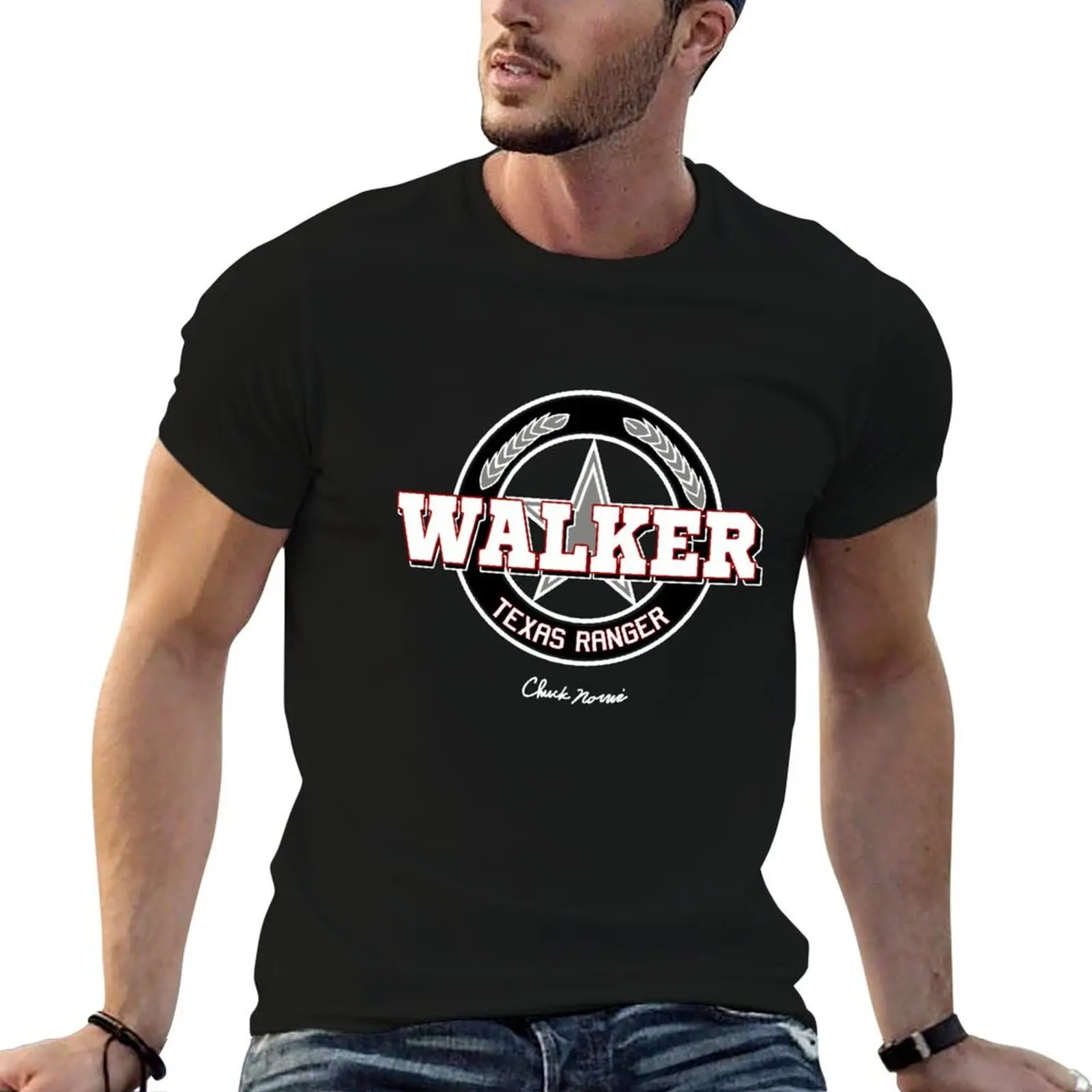 

Walker Texas Ranger Cast Crew 90s Chuck Norris T-Shirt black cotton t-shirt plain for man package mens graphic t shirts T-Shirt