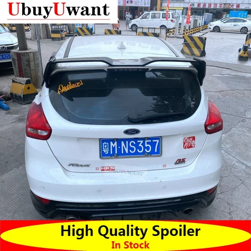 UbuyUwant ABS Plastic Material Unpainted Color Rear Trunk Wing Lip Rear Spoiler Car Styling For Ford Focus RS Spoiler 2015-2018