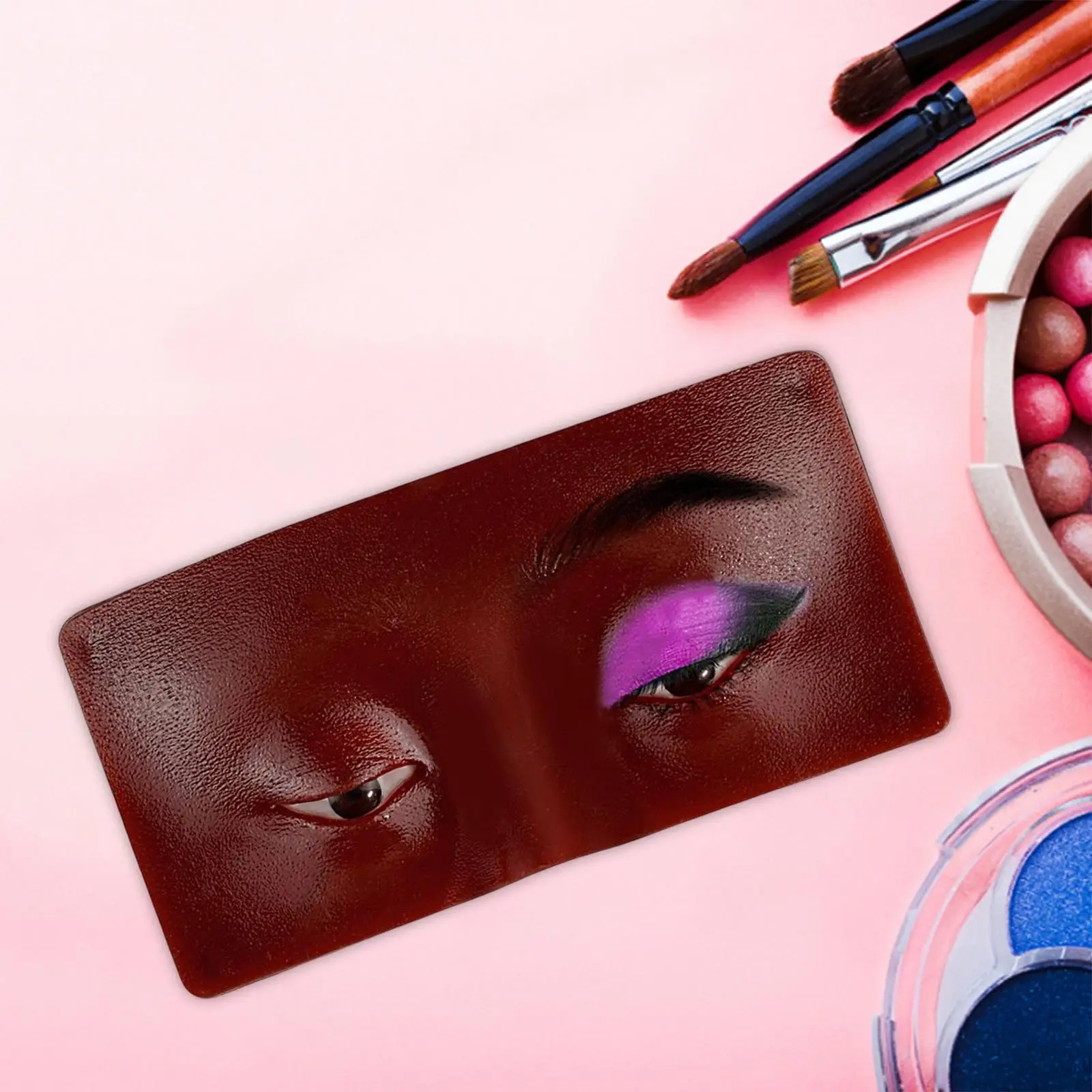 لوحة ممارسة ماكياج العيون للمبتدئين ، تدريب تمديد رموش ، نموذج الوجه ، قطعة واحدة