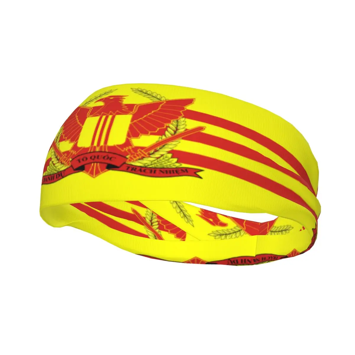 

War Flag Of South Vietnam Elastic Hair Band Yoga Headband Makeup Hair Hoop Headwrap