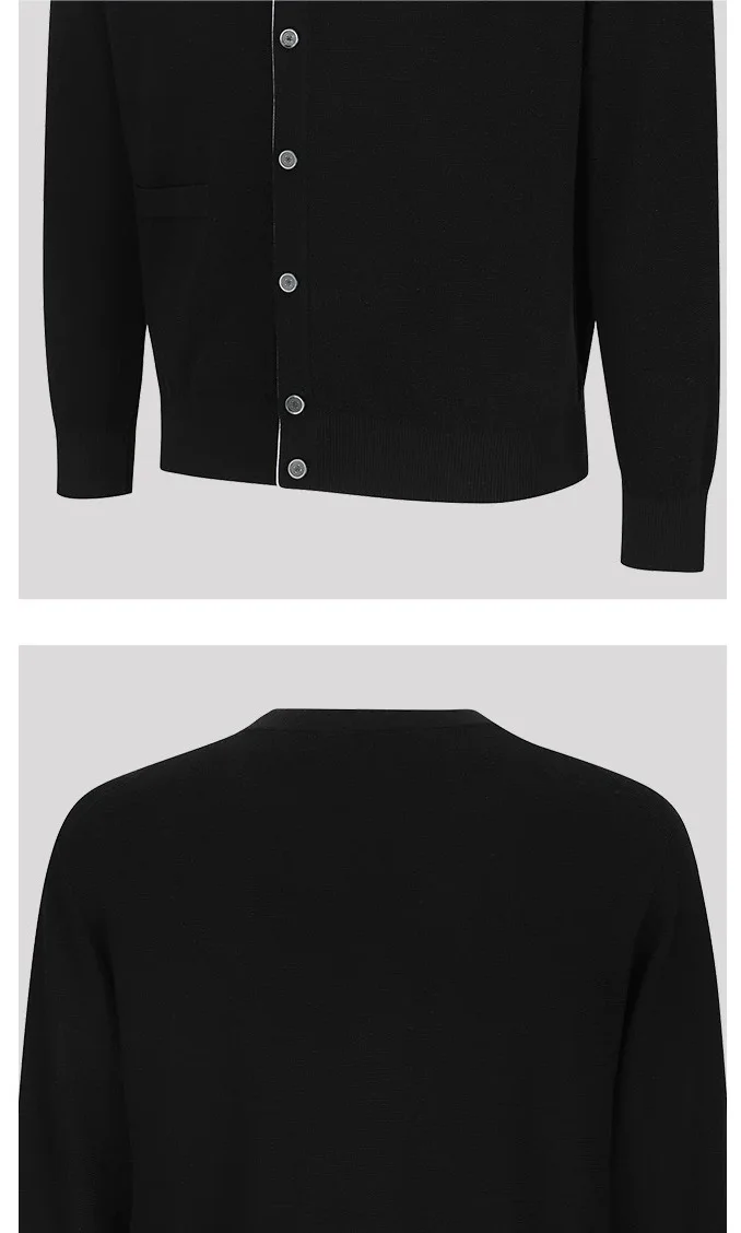 2026 Autumn New Korean Men Golf Knitted Jacket V Neck  Print High Elastic Long Sleeve Top Breathable Casual Outdoor Sports Coat
