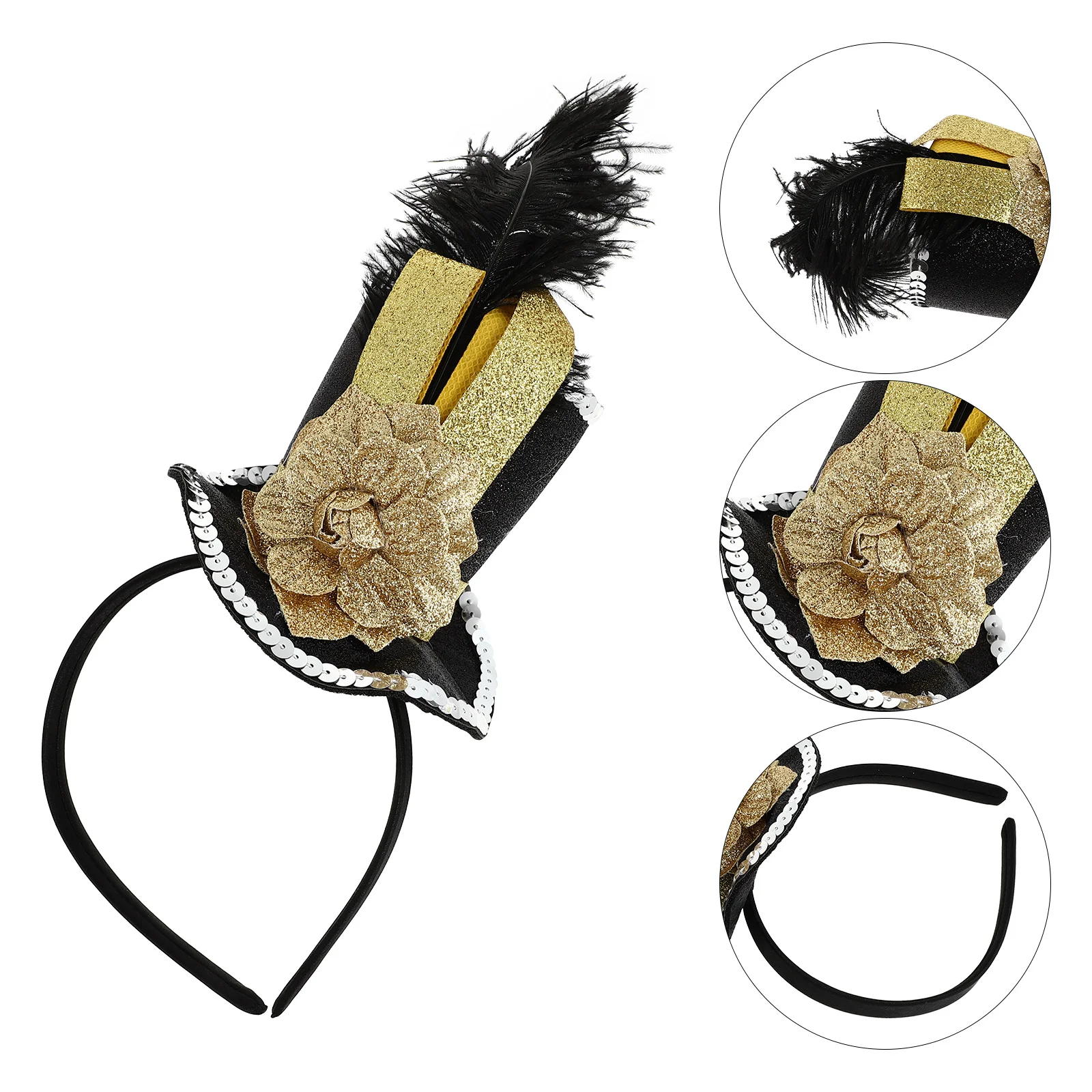 

1Pcs Children Retro Hat Hairband Durable Kids Headdress Party Performance Hair Hoop Costume Hair Accessory Kids Hat Hairband