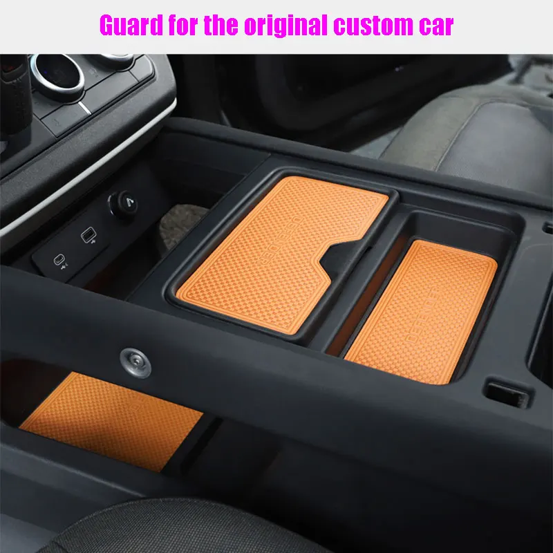 

Leather Gate Slot Land Rover Defender Door Groove Mat Water Cup Non-Slip Mat 90 110 Defender Accessories Modification