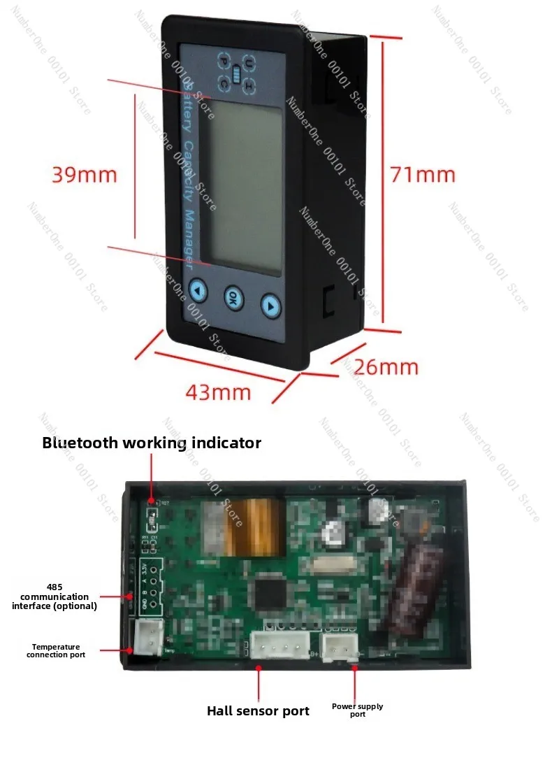 VA9510 انخفاض استهلاك الطاقة عالية الدقة LCD بلوتوث الجهد الحالي السعة متر