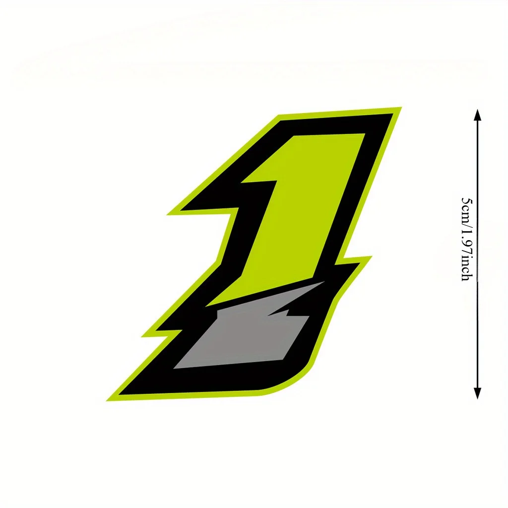 Llamativo paquete de pegatinas con temática de números "0 - 9", ideal para patinetas, botellas de agua, trae una estética de la pasión de carreras