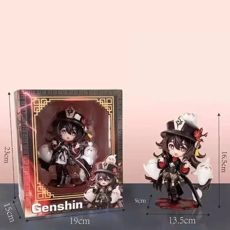 17cm Genshin Impact Hu Tao Ganyu Action Figure Pvc Cute Kawaii Girl Series Anime Characters Collection Desktop Display Gift Toys