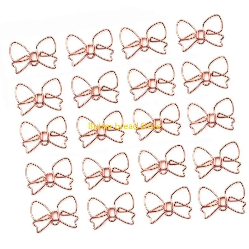 W89C 100PCS Powknot Paper Clip Metal Paper Clip Clip Clip for File Paper Photo Photo Acket