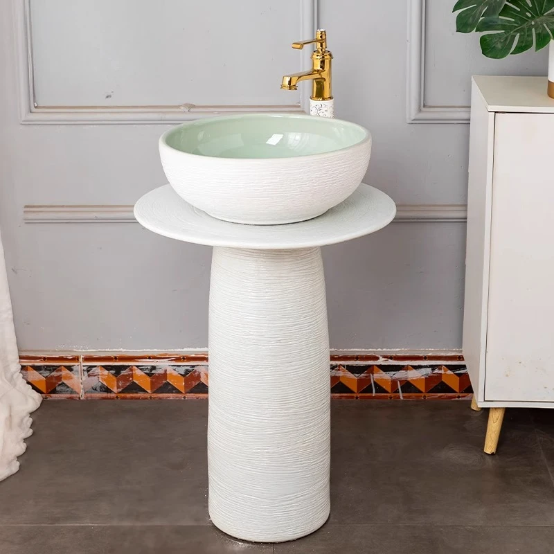 

Nordic ceramic column basin color column washbasin bathroom