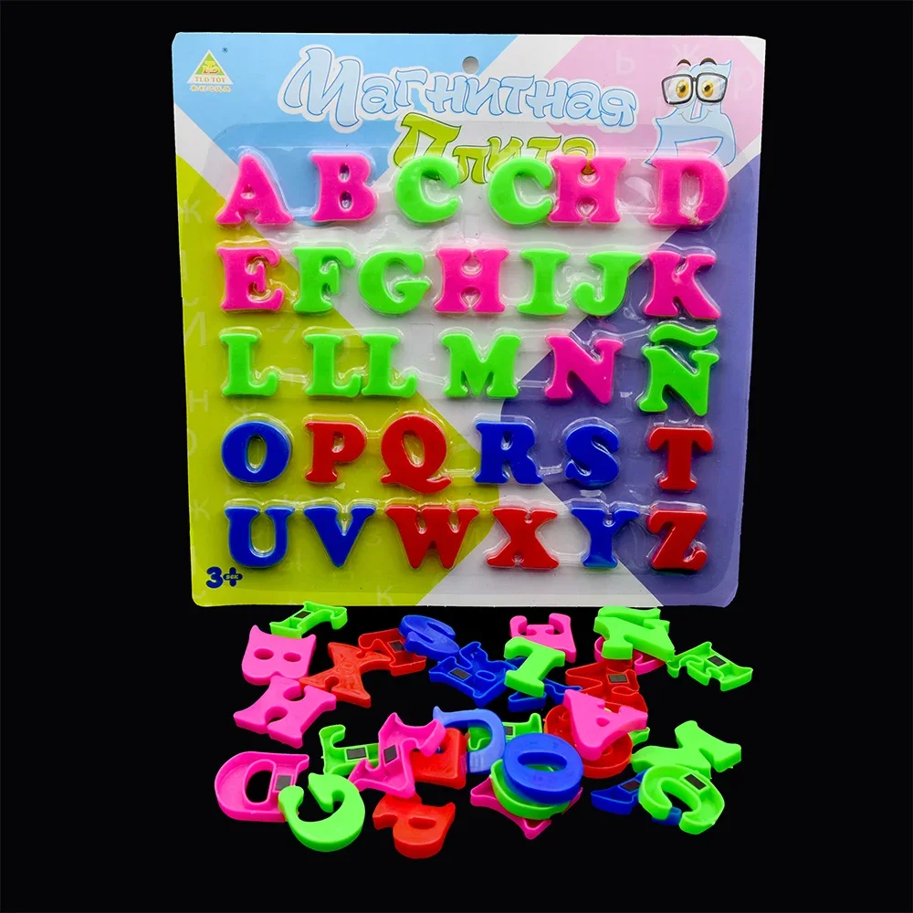 Spanish Magnets Fridge Alphabet ABC Magnetic Letters Uppercase Refrigerator Learning Educational Toy Kids Gifts Fridge Magnet