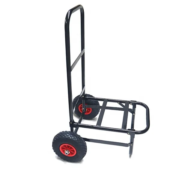 Carrinhos de bagagem dobráveis com duas rodas de borracha, Hand Trolley Tool, Grande capacidade