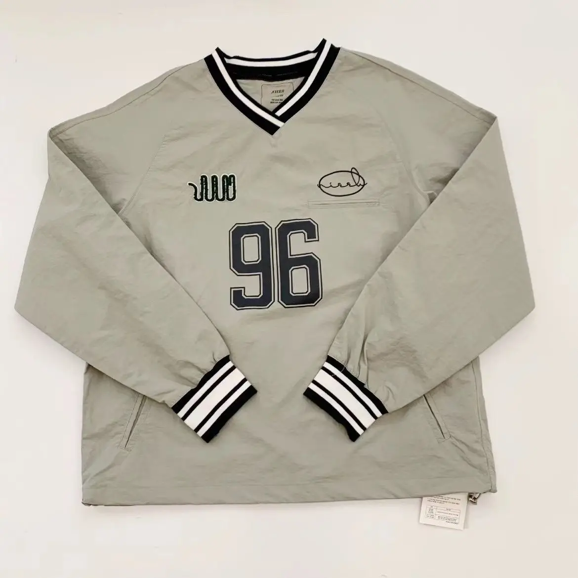 Jennie Autunno Versione Coreana V-ne Sottile Lungo Sve Felpa con Cappuccio da Donna Stampa Dstring Loose Fit Casual Comoda Felpa