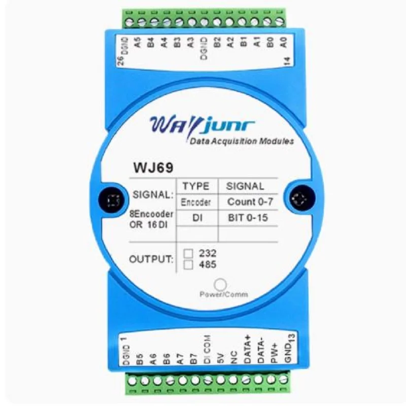 

8-channel Encoder Pulse Counter 16-channel DI High-speed Counter Modbus RTU Module WJ69