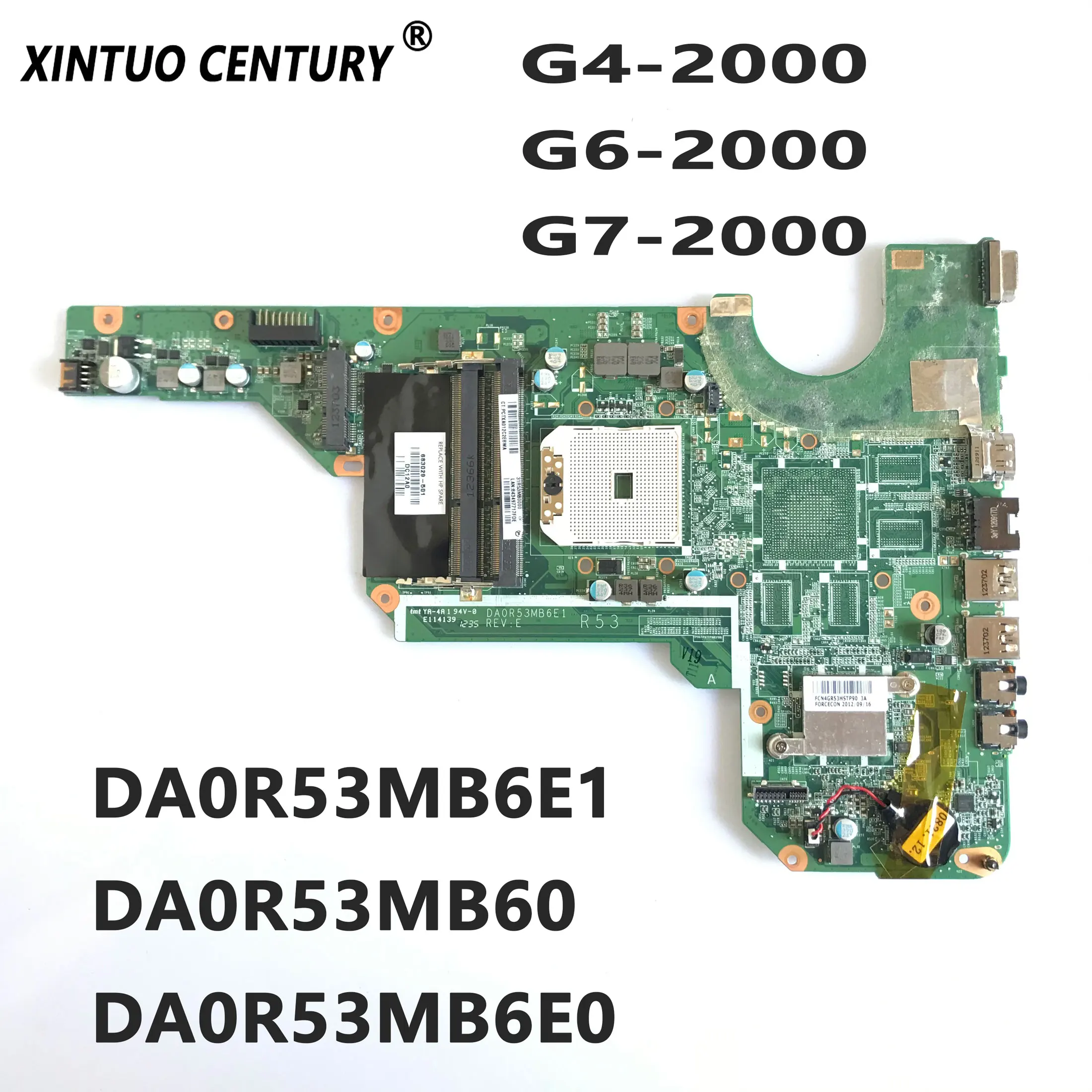 DA0R53MB6E1 DA0R53MB60 DA0R53MB6E0 motherboard for HP Pavilion G4-2000 G6-2000 G7-2000 AMD laptop motherboard DDR3 100% tested