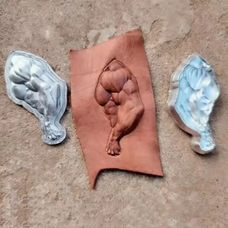 

Greek God Muscle Stamp - Aircraft Aluminum 3D Embossing Mold For Veg Tanned Leather | Anatomical Carving Tool For Leathercraft