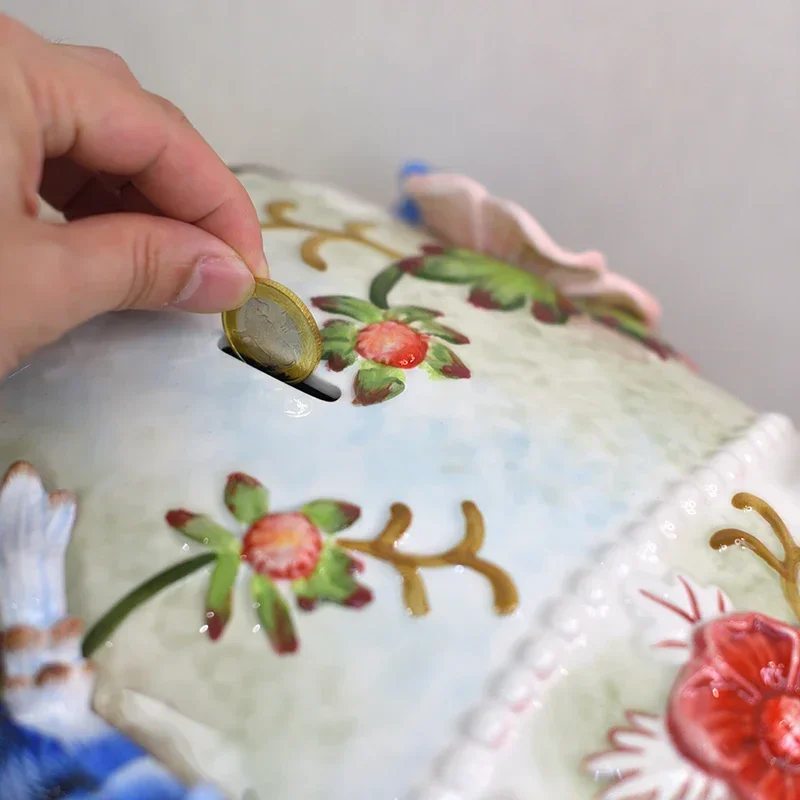 Ceramic piggy bank living room decoration, high-end ornaments, TV cabinet side decoration, housewarming home accessories, gifts