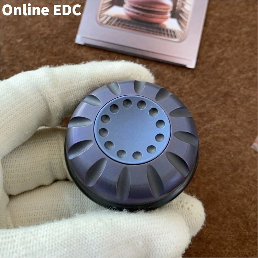 المملوكة مسبقًا YOUBING EDC & SAO EDC Dorayaki Titanium اللمس عملة ألعاب متململة للبالغين السقاطة تململ سبينر #3