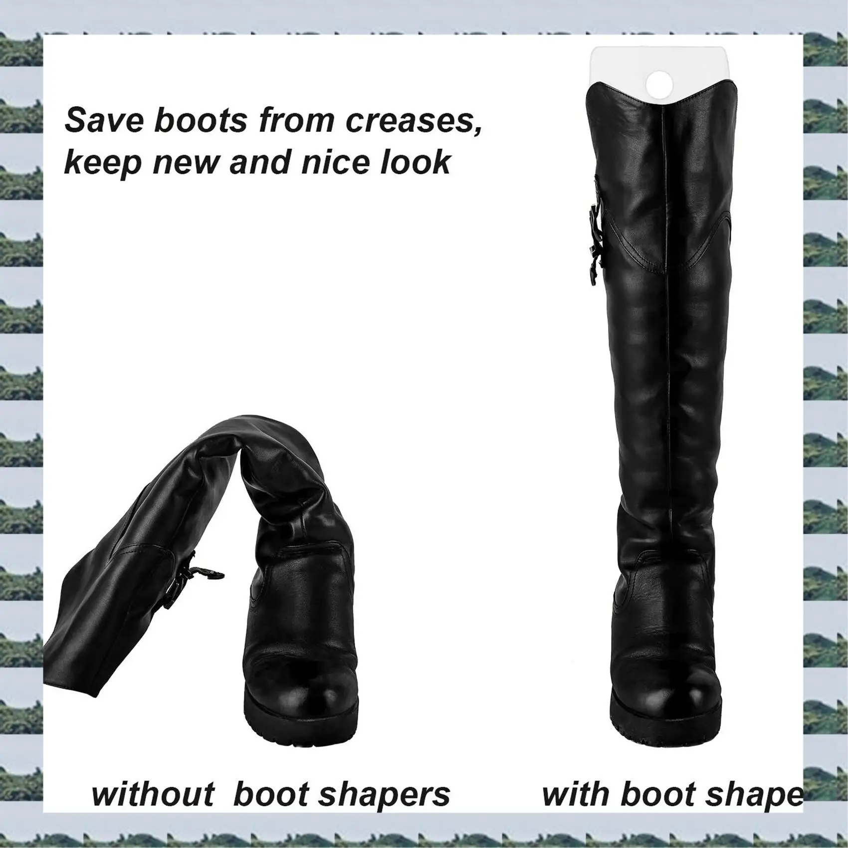 

ABQR 10 Pairs (20 Sheets 16 Inch) Boot Shaper Form Inserts Boots Tall Support For Women And Men Transparent Color