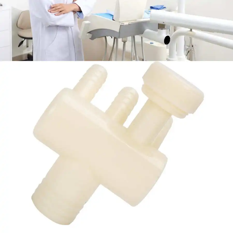 Tubo de drenaje Dental, adaptador de válvula de tres vías, suministros de silla Dental, accesorio de pieza para dentista, accesorios de herramientas de cuidado bucal