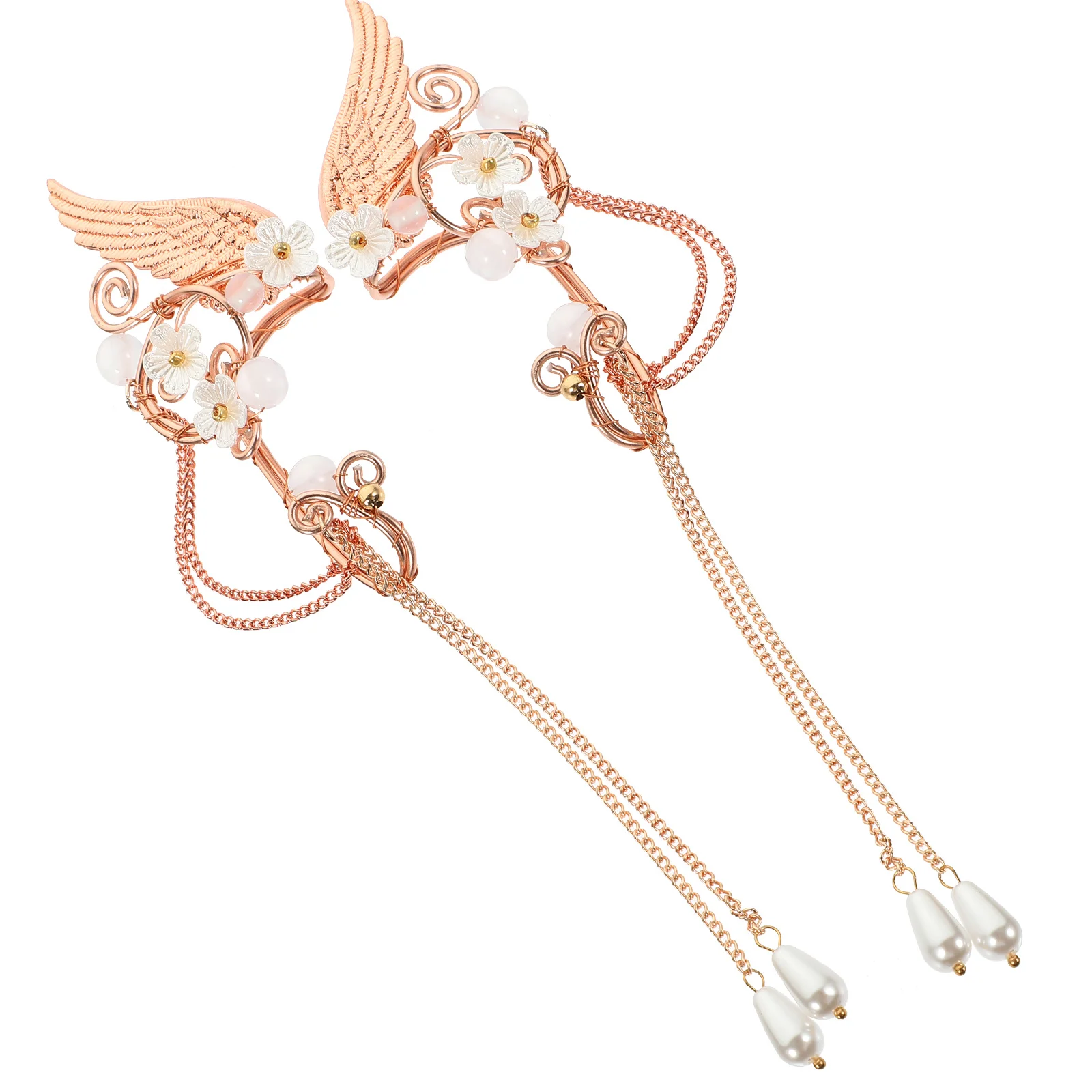 

Earrings Stylish Cuffs Fairy Long Women's Clips with Pendant Alloy Paparazzi Dangle Detailed Workmanship Club