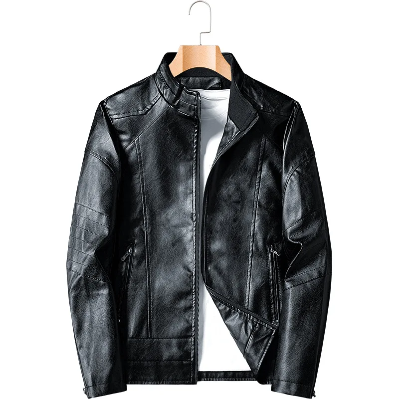 

Cross-border Leather Jacket Men's Coat, Spring and Autumn Ins, Fashion Brand Men's Clothing, Autumn and Winter Cargo Wear