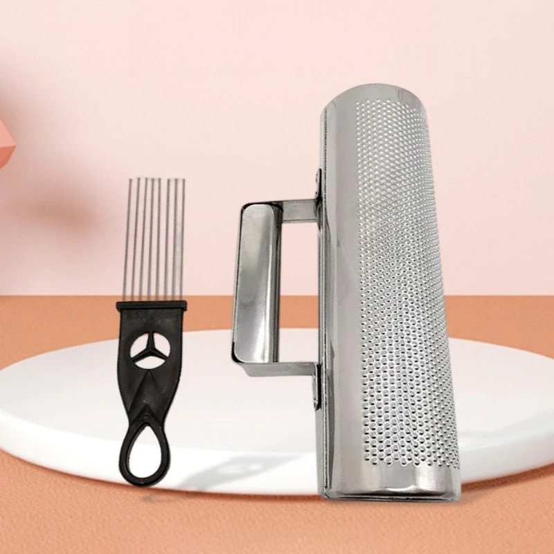 Metal Handheld Guiro Instrument with Scraper Latin Guiro Shaker Training Tool for Jazz Band Kids Percussion Instrument Kit