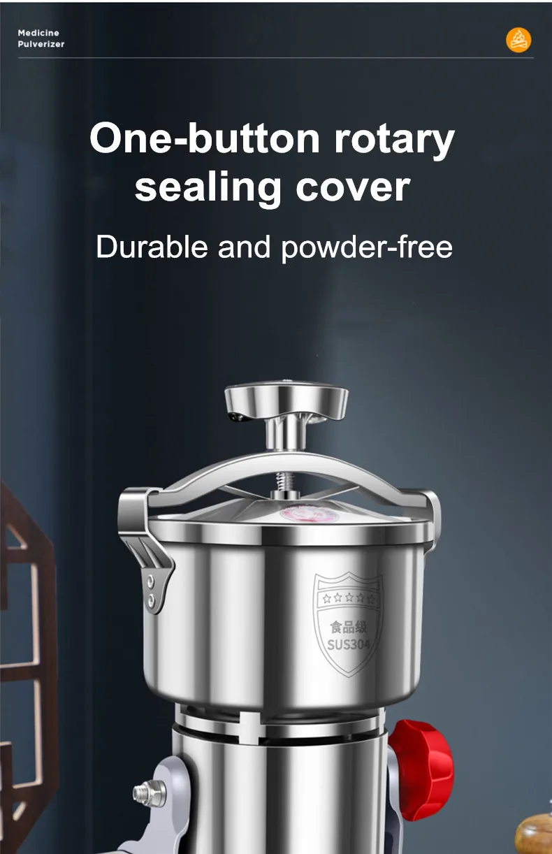 800g/1000g chinesische Kräuter medizin Brecher Mühle Haushalt feine elektrische kleine multifunktion ale Mühle Getreide brecher – Detail 1