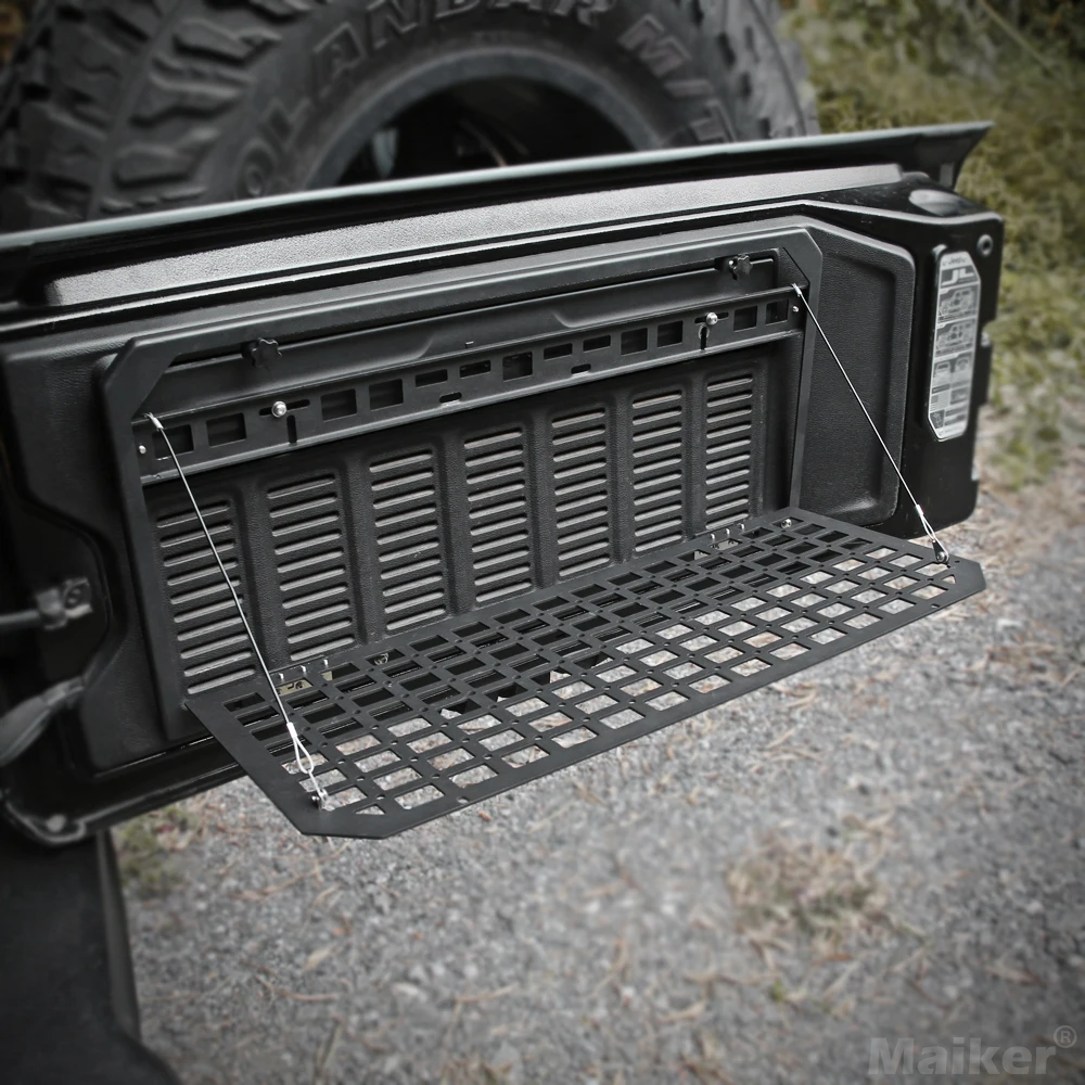 

Heavy-Duty Tailgate Table for Wrangler JK JL | Foldable Cargo Shelf Fits Tactical Molle Panel