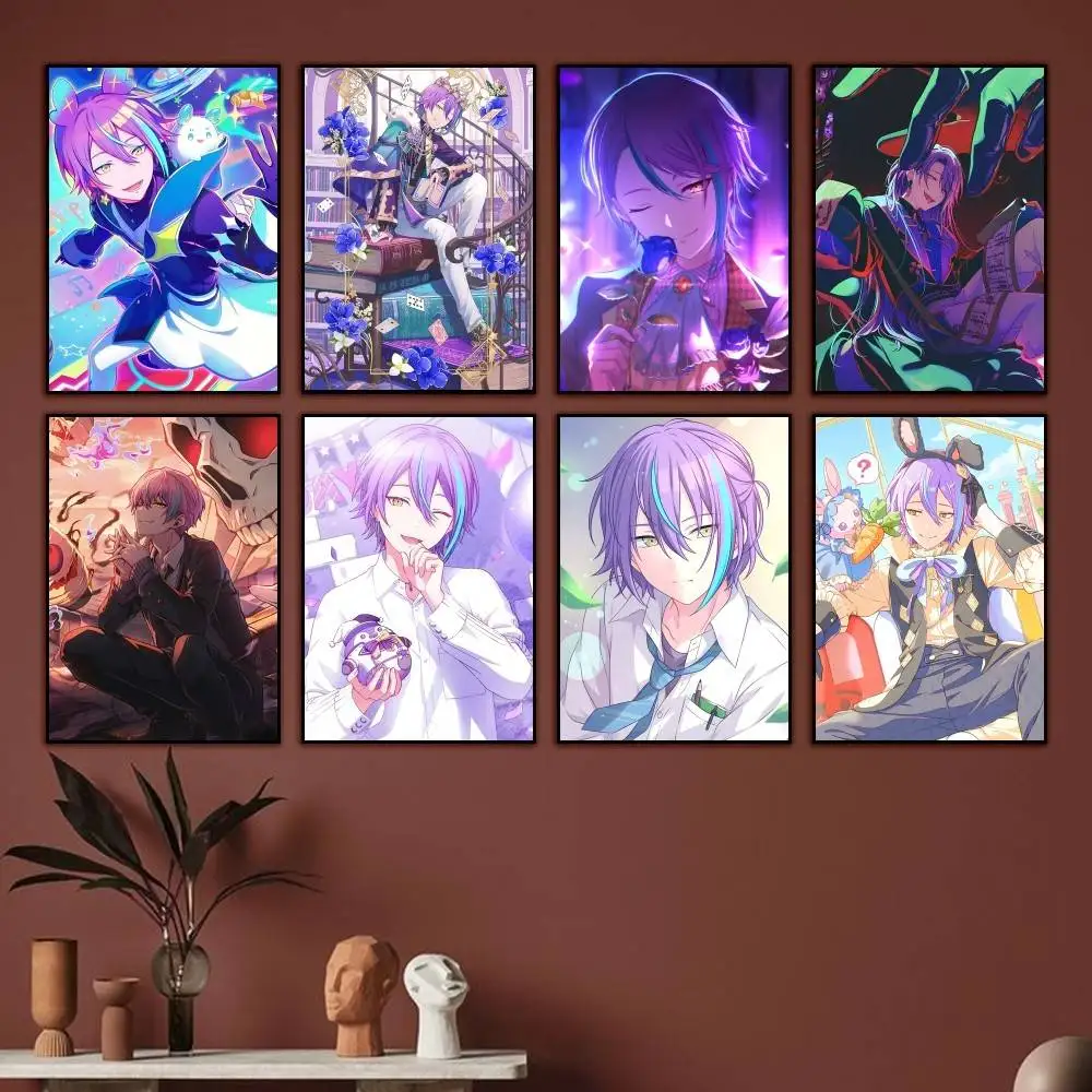 K-Kamishiro Rui Pjsk Official Poster Self-adhesive Waterproof Paper Sticker Coffee House Bar Room Wall Decor