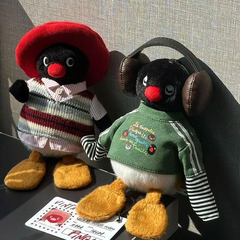 

Ограниченная серия Pingu 45th Anniversary, винтажная серия OOTD, плюшевая глухая коробка, подарок в стиле ретро