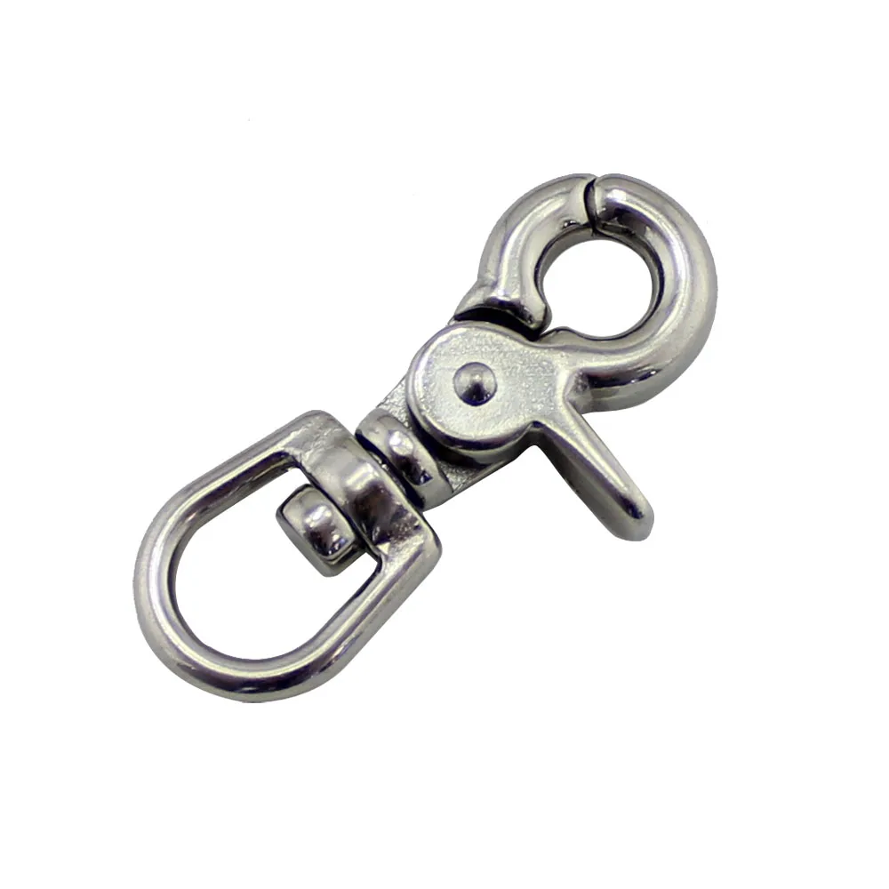 1PCS Stainless Steel 316 Swivel Spring Eye Snap Trigger Clip Hook 65mm Snap Hook