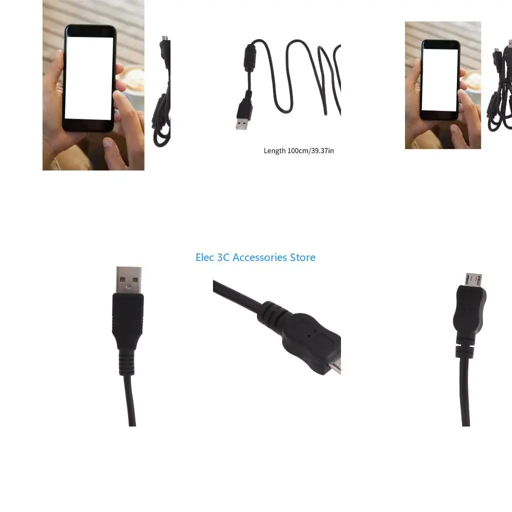 Y51A Noise Frees Data Transfer Cable Shielding Cord for Smartphones Tablets