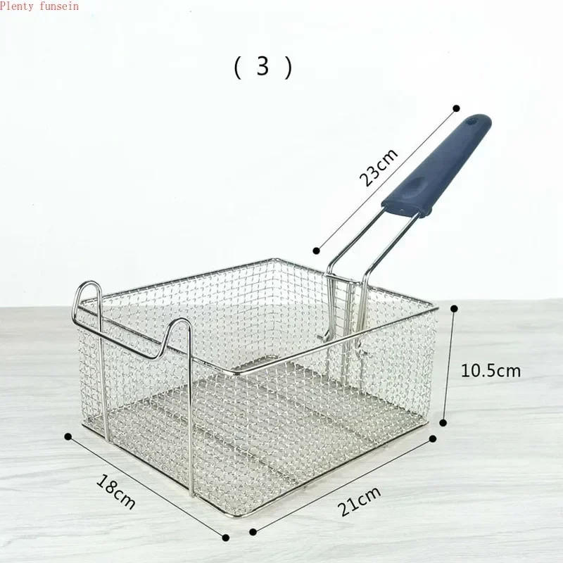 Commercial 81 stainless steel frying net diamond shaped frying basket frying pan