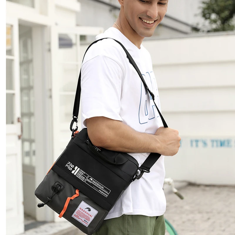 Men Nylon Messenger Cross Body Top Handle Tote Bags Travel Fashion Casual Male Shoulder Handbag
