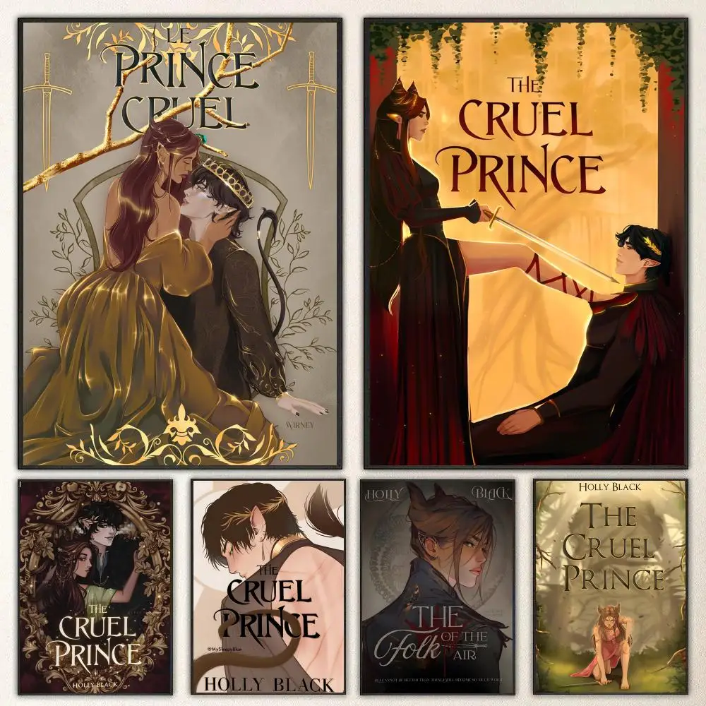 Book The Cruel Prince Poster Self-adhesive Art Waterproof Paper Sticker Coffee House Bar Room Wall Decor