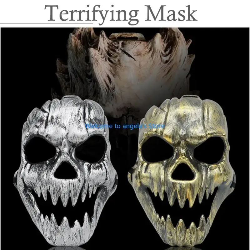 X4YC Angstaanjagende Kirin-gezichtsbedekking Praktische plastic horror-prop voor cosplayliefhebbers en Halloween-vieringen