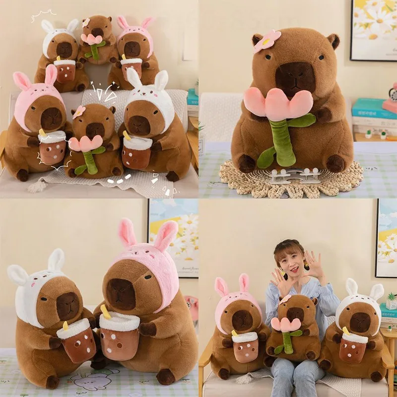 

Kawaii Капибара, плюшевые игрушки, чашка чая с молоком, плюшевая игрушка, милая капибара, мягкая кукла для детей, подарок на день рождения, мягкие животные, плюшевые игрушки, приятель