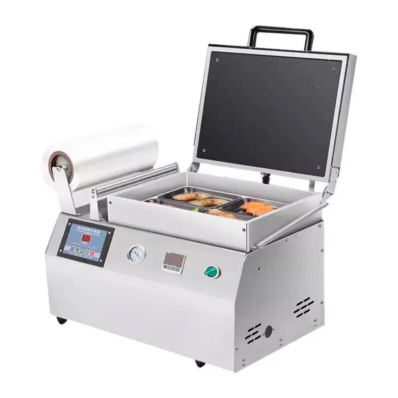 Vacuum Skin Packaging Machine, Automatic VSP Sealer For Meat Fish Cheese Food, Tabletop Electric 300-500mm