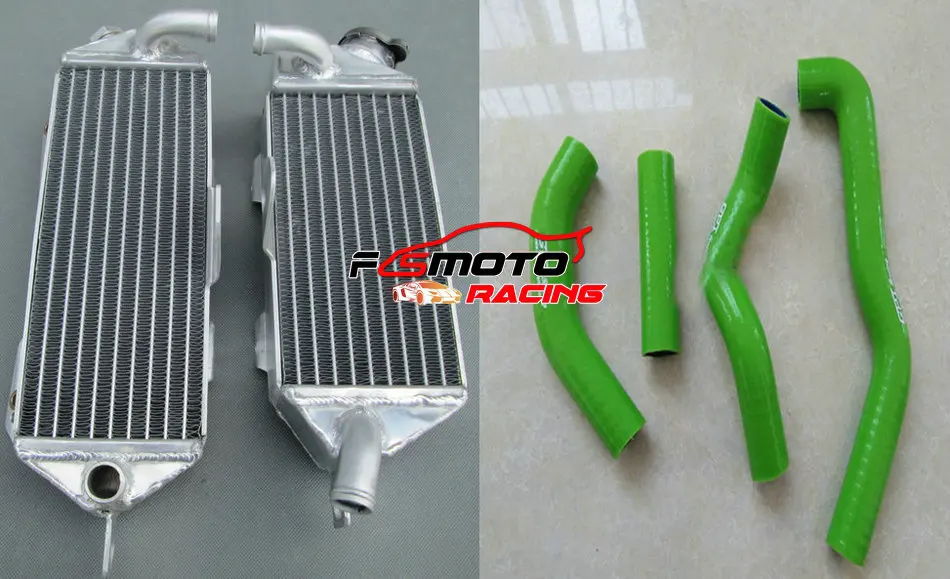 Aluminum Radiator + Silicone Hose For KAWASAKI KX250 KX 250 1987-1989 87 88 89
