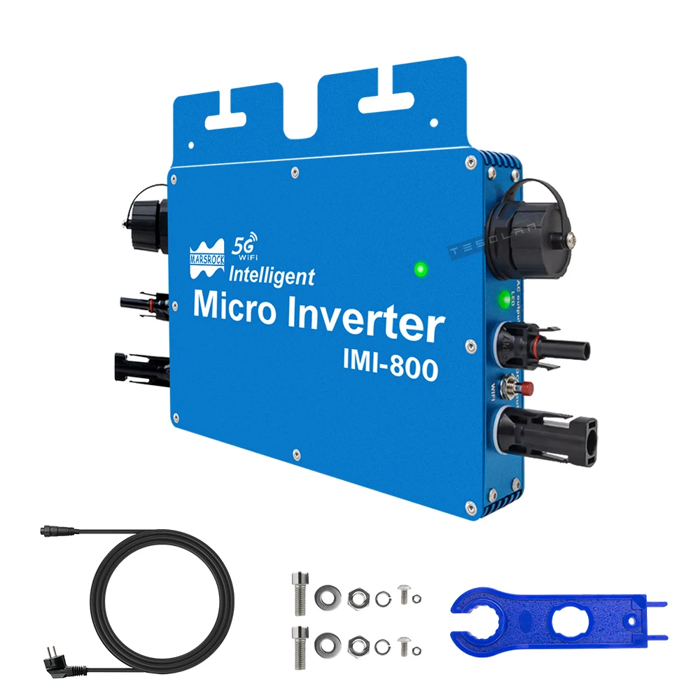 800W MPPT Solar Inverter WiFi 22-50VDC Input Smart Micro Inverter 120V 230VAC IP65 Residential For Solar Panel PV Power System