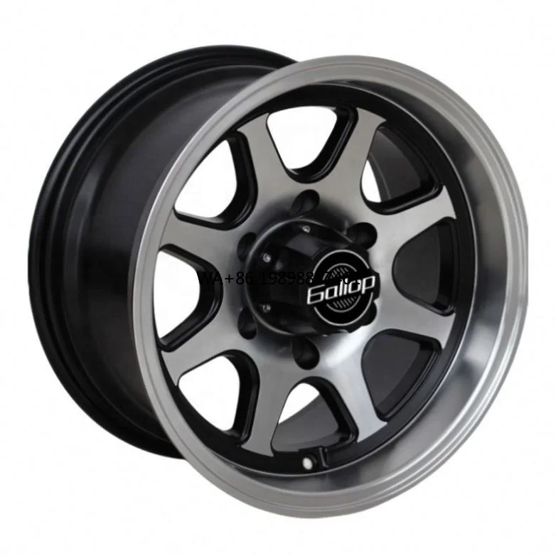 

Gallop 15-16 Inch ET 0 New Off-Road Passenger Car Wheels Aluminium Alloy PCD 5x114.3 6x139.7 CB 83.5~110.5mm Black Finish