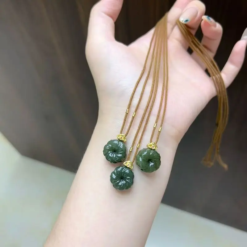 hetian-jade-マネーフラワーネックレス-スクエアクラスプペンダント付き-女性用、エレガント、豪華、ファッショナブル、多用途、新しい中国製-s