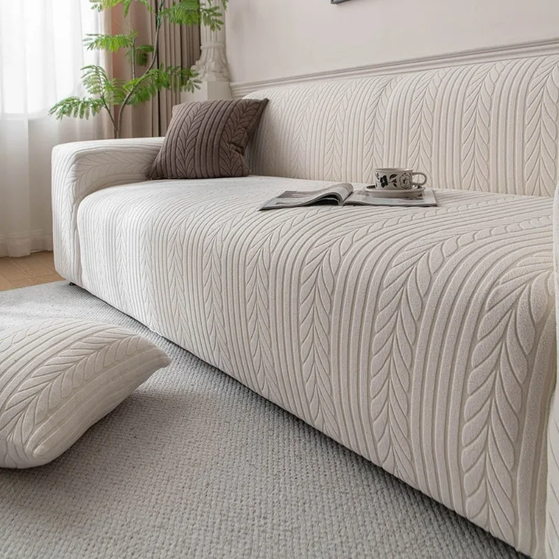 

Stretch 1-3 Seater Sofa Cover 2026 New Wheat Pattern Couch Slipcover All-Season Full Wrap Furniture Protector