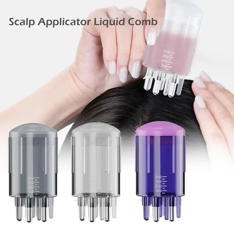 6-Needle Scalp Applicator, Liquid Hair Comb, Root Massage Tool for Hair Growth Serum & Oil Nourishment